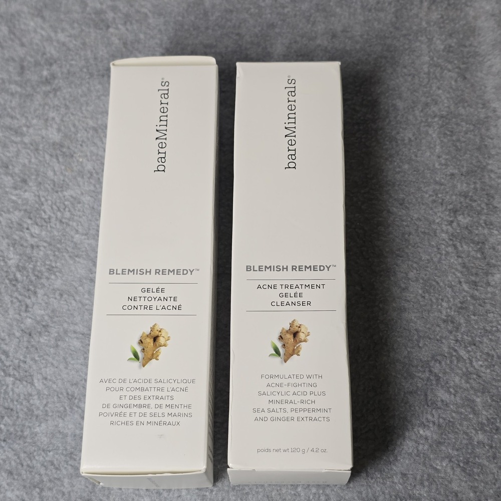 BareMinerals Blemish Remedy Acne Gelee Cleanser 4.2 Oz Lot Of 2 Oil Free Face